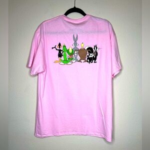 Looney Tunes Crew neck shirt women’s large pink NWT